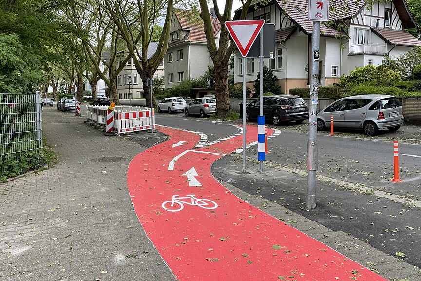 Sichere Radwegeführung